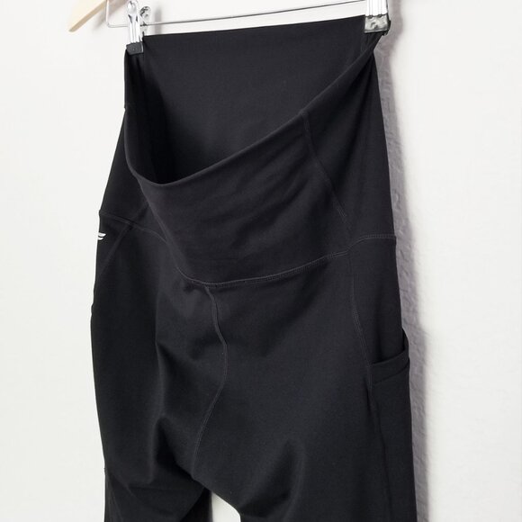 Fabletics Maternity High-Waisted PureLuxe 7/8 Legging Black Medium Comfort $95 - Picture 11 of 12